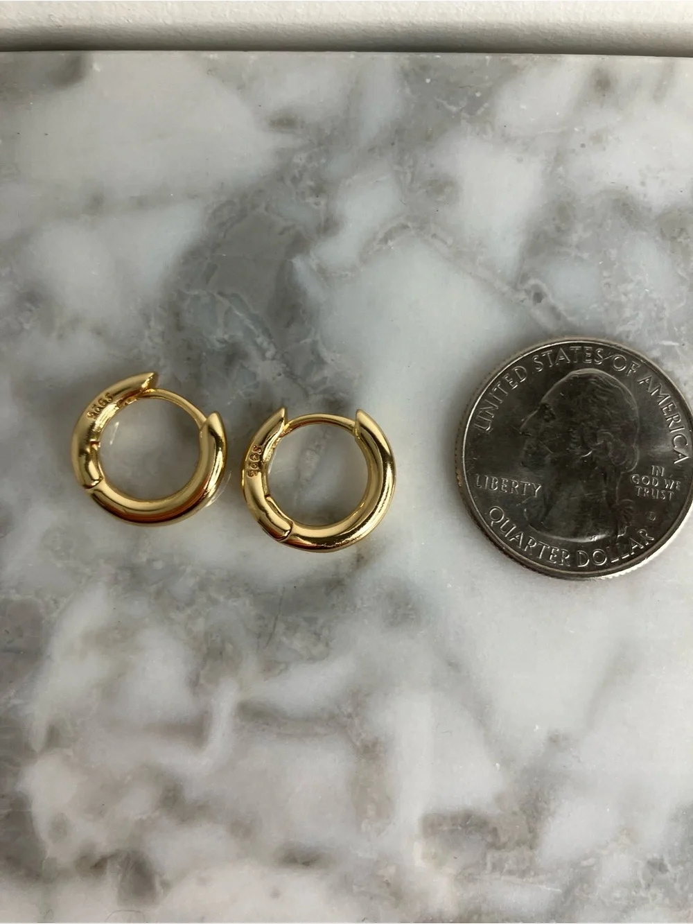 Medium Wave Chunky Hoop Earrings | 14K Gold Plated | Statement Hoops 10 mm